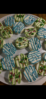 Blue drizzle sweet treats